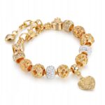 Bransoletka modułowa Charms Beads Złote Serce Bransoletka modułowa Charms Beads Złote Serce