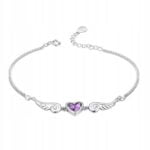 Bransoletka SREBRO próby 925 Serce i Skrzydła