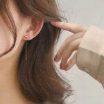 Kolczyki wiszące Golden Rose Serce łańcuszek Kolczyki wiszące Golden Rose Serce łańcuszek