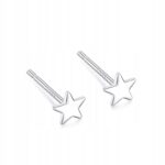 Kolczyki Srebro 925 Gwiazdy Gwiazdki Sztyft