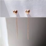 Kolczyki wiszące Golden Rose Serce łańcuszek Kolczyki wiszące Golden Rose Serce łańcuszek