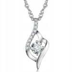 Wisiorek zawieszka SREBRO 925 błyszczące cyrkonie