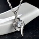 Wisiorek zawieszka SREBRO 925 błyszczące cyrkonie