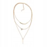 Naszyjnik Łańcuszek Złoty 3w1 Figury Trójkąt