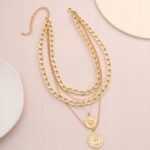 Naszyjnik Łańcuszek Złoty gruby 5w1 Monety