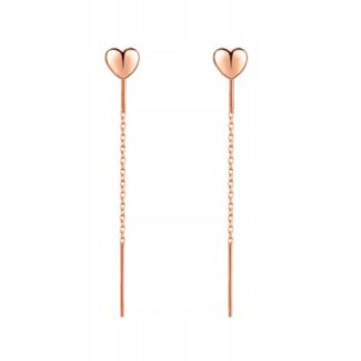 Kolczyki różowe kwiatek kwiaty cyrkonie sztyft