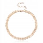 Bransoletka złota na nogę kostkę