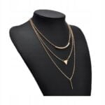 Naszyjnik Łańcuszek Złoty 3w1 Figury Trójkąt