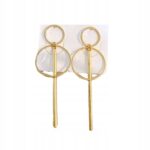 Kolczyki złote wiszące kółka