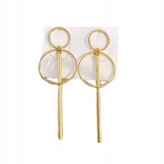 Kolczyki złote wiszące kółka