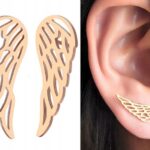 Kolczyki złote skrzydła Golden Rose sztyfty