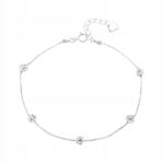 Bransoletka SREBRO próby 925 Kulki Cyrkonie