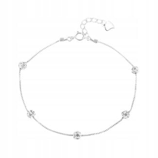 Bransoletka SREBRO próby 925 Kulki Cyrkonie Bransoletka SREBRO próby 925 Kulki Cyrkonie