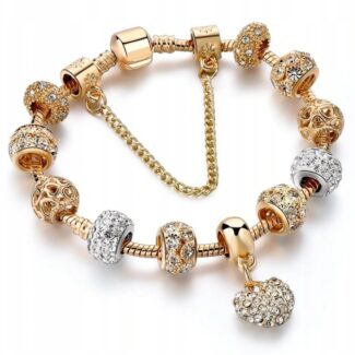 Bransoletka modułowa Charms Beads Serce 19 cm