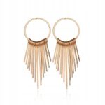 Kolczyki złote koła kółka wiszące