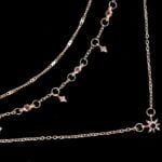 Naszyjnik Łańcuszek Złoty 3w1 Gwiazda Cyrkonie