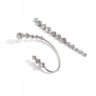 Kolczyki złote nauszne perły