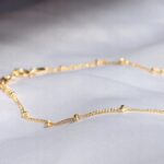 Bransoletka złota na nogę kostkę