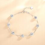 Bransoletka SREBRO próby 925 Kulki Cyrkonie