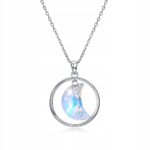 Naszyjnik Srebro 925 do Swarovski cyrkonie Księżyc