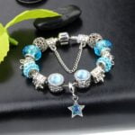 Bransoletka modułowa Charms Beads Błękitna 20 cm Bransoletka modułowa Charms Beads Błękitna 20 cm