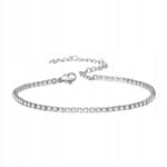 Bransoletka srebrna na nogę kostkę 2w1