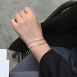 Bransoletka SREBRO próby 925 podwójna Lucky