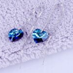 Kolczyki SREBRO 925 Serca cyrkonie Swarovski