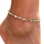 Bransoletka złotana nogę kostkę kulki