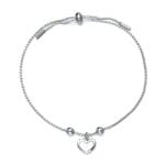 Bransoletka srebrna Serce regulowana