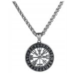 Naszyjnik męski Nordycki Kompas Vegvisir