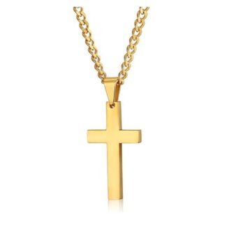 Naszyjnik męski Krzyż Złoty