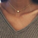 Naszyjnik Łańcuszek Złoty Serce Naszyjnik Łańcuszek Złoty Serce