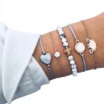 Zestaw bransoletka łańcuszek serce krab żółw Zestaw bransoletka łańcuszek serce krab żółw