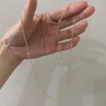 Łańcuszek Naszyjnik złoty kulki