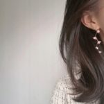 Kolczyki różowe kwiatek kwiaty cyrkonie sztyft