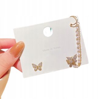 Kolczyki srebrne wiszące kryształy cyrkonie