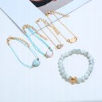 Zestaw bransoletka łańcuszek serce krab żółw Zestaw bransoletka łańcuszek serce krab żółw