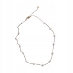 Naszyjnik Łańcuszek Złoty Białe Korale Naszyjnik Łańcuszek Złoty Białe Korale