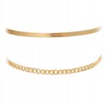 Bransoletka złota 2w1 na nogę kostkę