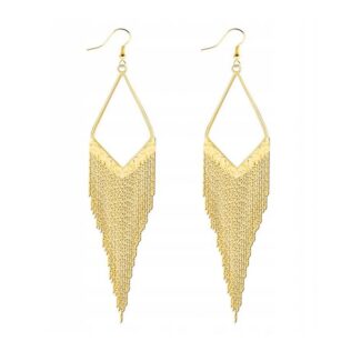 Kolczyki złote wiszące bardzo długie Kolczyki złote wiszące bardzo długie