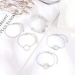 Zestaw bransoletka łańcuszek serce kontynenty