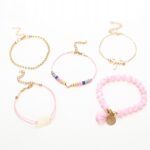 Zestaw bransoletka łańcuszek palma owoc mandala