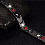 Bransoletka męska czarna stal nierdzewna