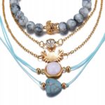 Zestaw bransoletka łańcuszek serce krab żółw Zestaw bransoletka łańcuszek serce krab żółw