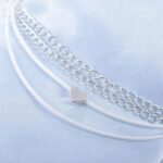 Bransoletka srebrna na nogę kostkę 2w1 Serce