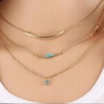 Naszyjnik Łańcuszek Złoty 3w1 Ręka Fatimy Oko Naszyjnik Łańcuszek Złoty 3w1 Ręka Fatimy Oko