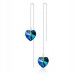 Kolczyki SREBRO 925 Serca cyrkonie Swarovski