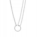 Naszyjnik Łańcuszek Srebrny koło