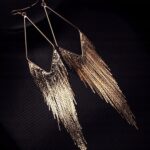 Kolczyki złote wiszące bardzo długie